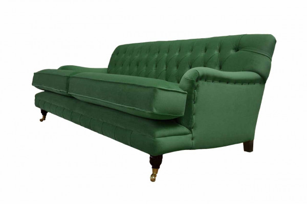 Chesterfield Sofa 3-Seater Fabric Couch Upholstered Sofas Textile Three-Seater