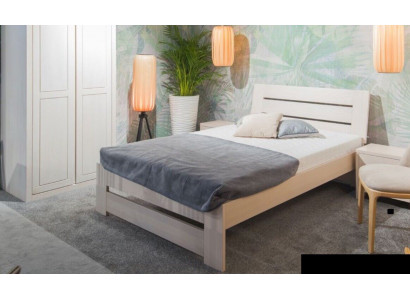 Bedroom set bed 2x nightstand wardrobe 4-piece. Wood cabinet cabinets