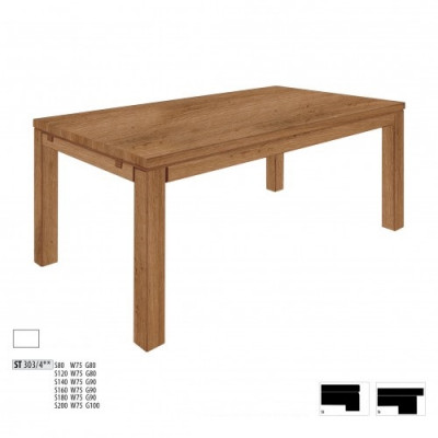 Table, wood tables 200x100cm, wood dining tables, conference solid wood, real oak, new