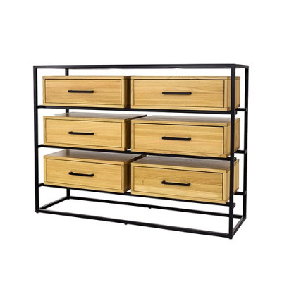 Design Chest Cupboards Shelf Authentic Wood Side Low Board