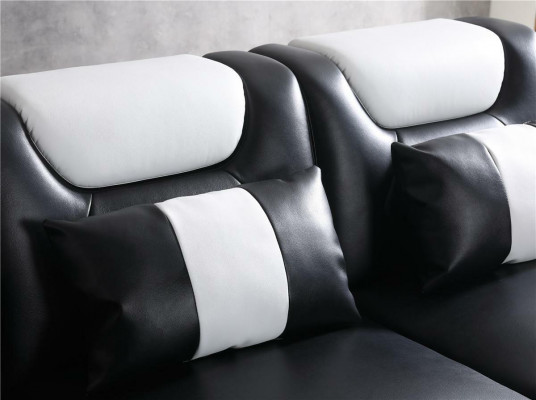 Sofa LED illuminated corner sofa living room leather couch seat cushion