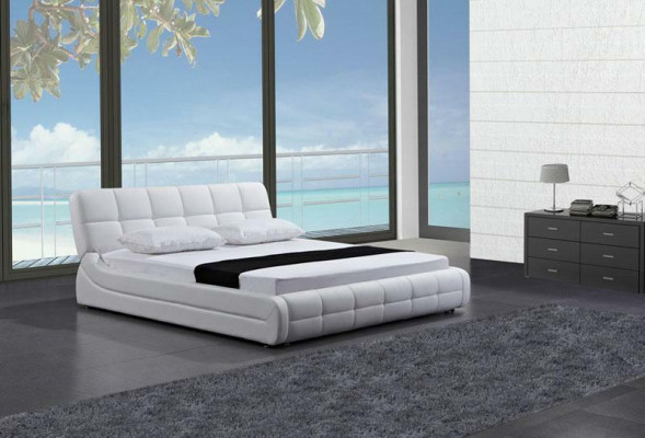 Modern bed beds upholstery double marital hotel luxury leather designer