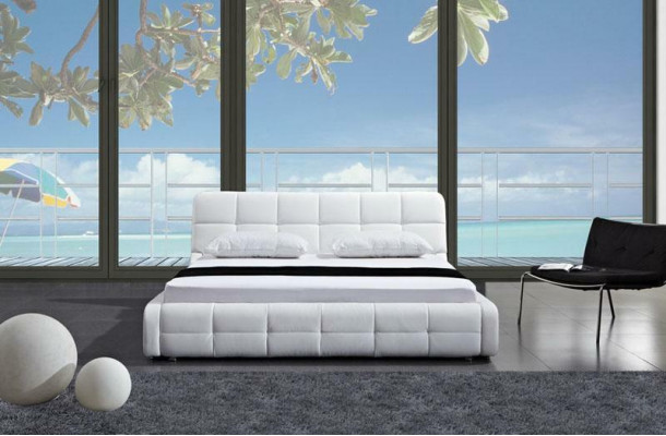 Modern bed beds upholstery double marital hotel luxury leather designer