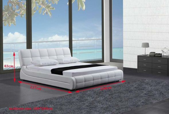 Modern bed beds upholstery double marital hotel luxury leather designer