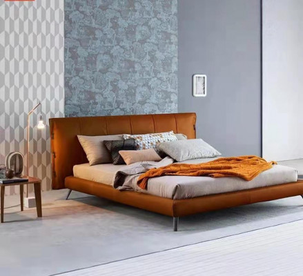 Upholstered Double Beds Metal Design Luxury Bed Bedroom Italian