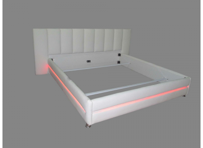 Leather design double luxury marital modern hotel frame sleep room