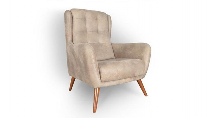 Chesterfield armchair club sofa single-seater couch upholstered furniture beige relax new