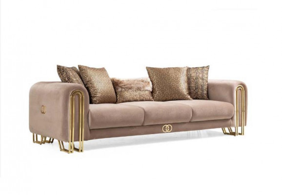 Designer couches, upholstered sofa, sofas, 3-seater, three-seater, fabric sofa, living room, new.