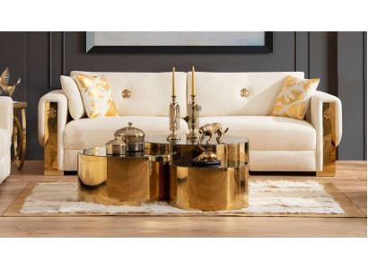 Three-seater couch, upholstered design sofa, modern 3-seater sofas, living room furniture, new
