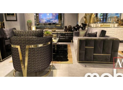 Design armchair luxury classic modern textile single-seater furniture single-seater sofa