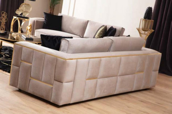 Sofa 3-seater fabric sofas couch upholstery furniture luxury modern three-seater new