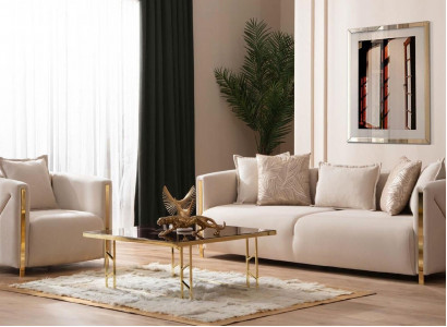 Sofa 3-seater fabric sofas couch upholstery furniture luxury modern three-seater new