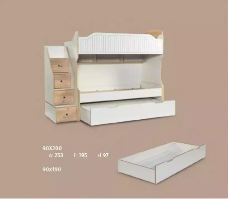 Bunk bed children's bed loft bed bunk bed children's room white bed