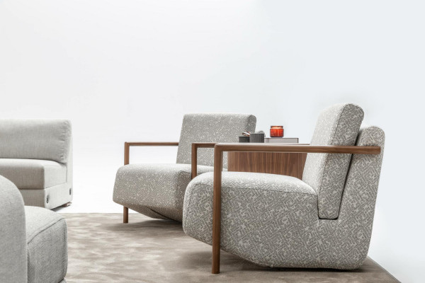 Armchair Grey Living Room Furniture Design Modern Luxury Single-Seater Club Relaxation
