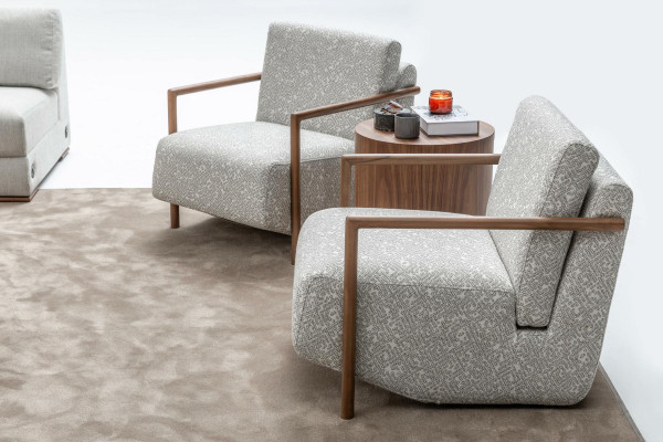 Armchair Grey Living Room Furniture Design Modern Luxury Single-Seater Club Relaxation