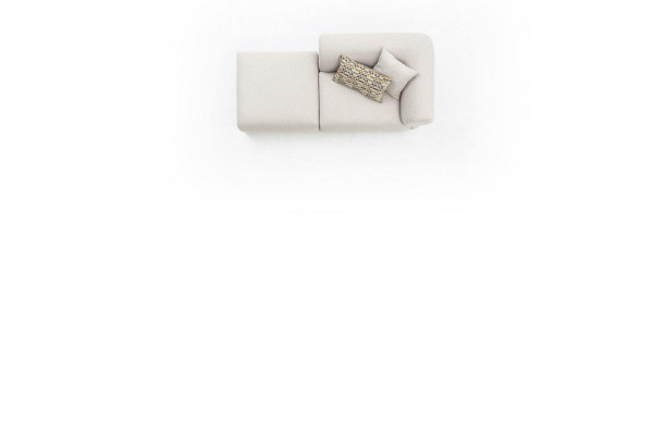 Textile Sofa 3-Seater Living Room Luxury Furniture Design Couch Beige 215cm