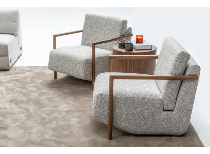 Armchair living room furniture design modern upholstery 1 seat relax gray club