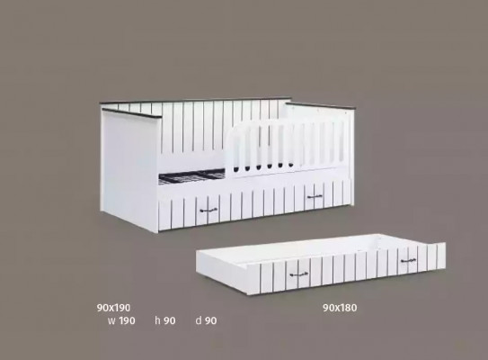 Toddler children's room bedroom bed dresser wardrobe 3-piece set.