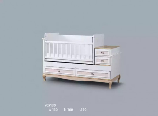 Baby crib children's room complete bedroom wardrobe dresser 3-piece set.
