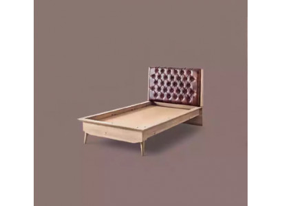 Loft Bed Wood Chesterfield 100x200cm Bed Frame Upholstered Headboard