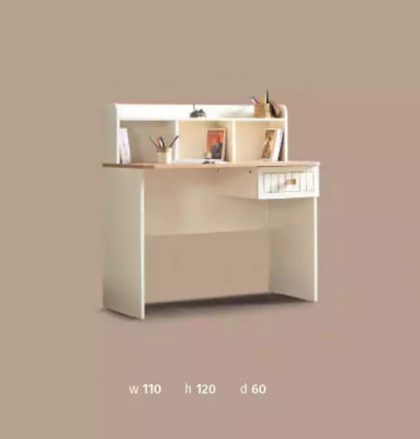 Children's room bunk bed loft bed set desk wardrobe 3-piece.