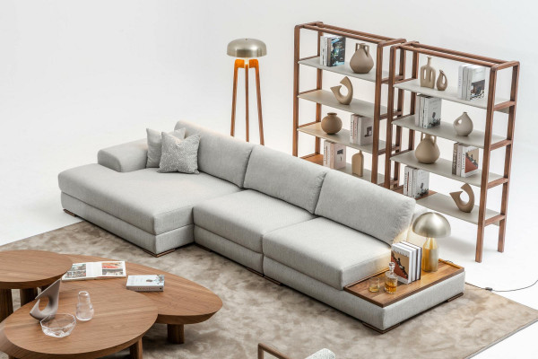 Sofa couch upholstery furniture living landscape gray corner set soft couches
