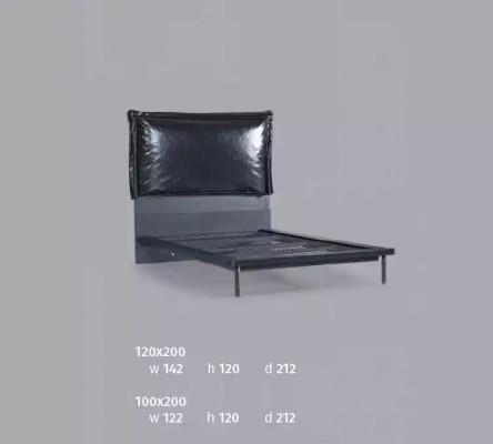 Designer children's bed, youth bed, metal furniture with soft 120x200cm