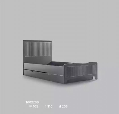 Modern furniture design children's beds black bed 100x200cm