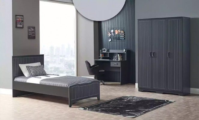 Modern furniture design children's beds black bed 100x200cm