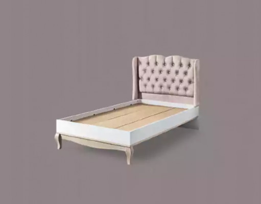Bed design Chesterfield youth bed wooden furniture with soft upholstery 120x200cm