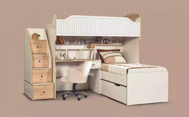 Bunk bed loft bed bed bunk bed with desk two beds