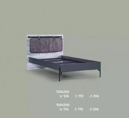 Gray Youth Room Set Children's Room Bedroom Table Cabinet Bed 3-piece.