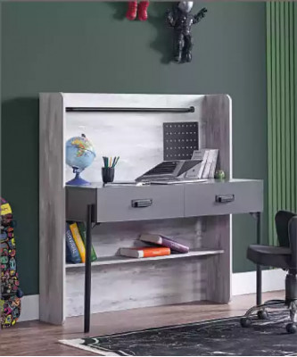 Gray Youth Room Set Children's Room Bedroom Table Cabinet Bed 3-piece.