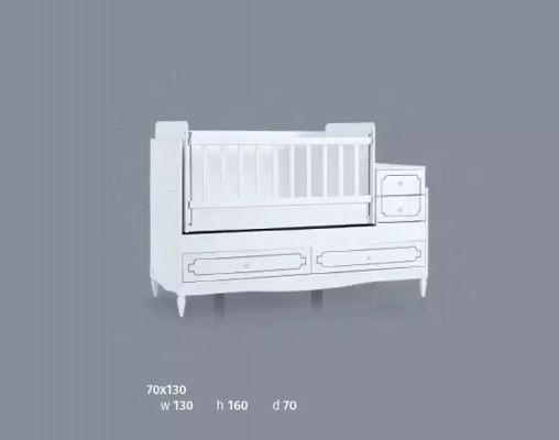 Child's bed infant baby toddler bed wooden bed white with shelves