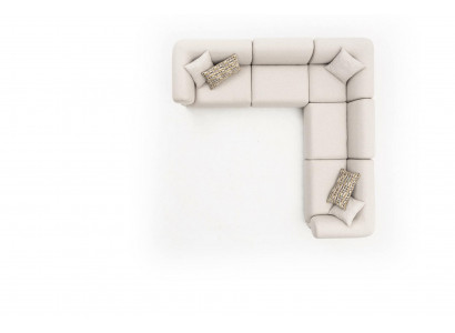 Beige sectional sofa living room sofa couch L-shape modern furniture textile