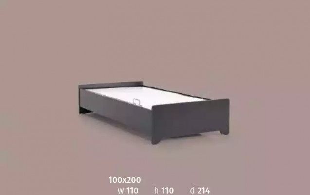 Designer beds children's bed black bed youth bed wooden furniture 100x200cm