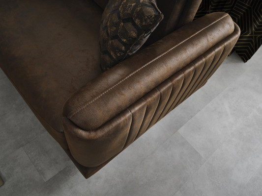 Four-seater sofa 4-seater sofas faux leather brown living room luxury