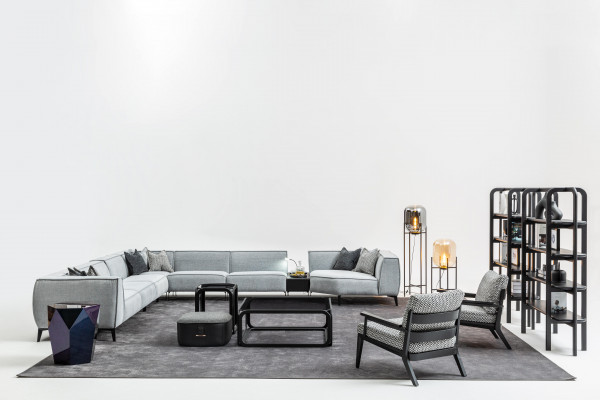 Sectional Sofa Upholstered Furniture U-Shaped Living Landscape with Armchair Grey Sofas
