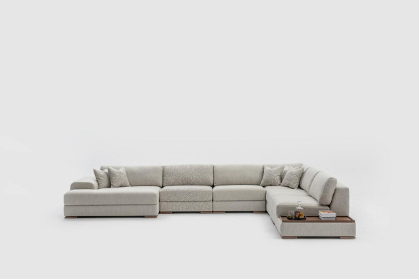 Sofa Couch Living Room Corner Sofa Modern Design Furniture U-Shape Fabric Sofa