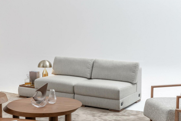 U-shaped sectional living room furniture modern designer fabric sofa textile