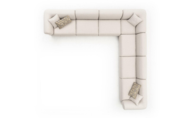 Sofa L-Shape Upholstered Couch Living Room Modern Furniture 405x405cm Sofas Corner Sofa
