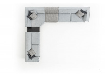 Corner sofa textile modern design upholstered sofa 430x375cm couch L-shape sofas