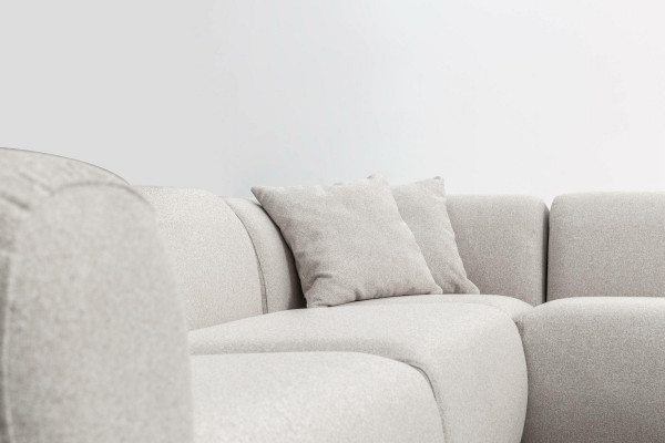 Cozy corner sofa L-shape beige upholstered sofa living landscape couch new
