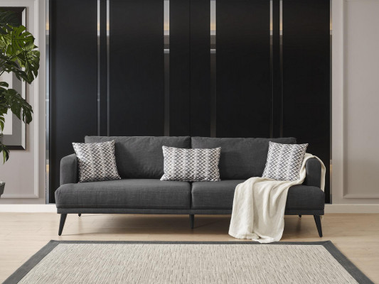 Four-seater sofa 4-seater sofas fabric grey modern seating living room new