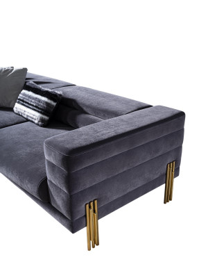 Three-seater sofa 3-seater sofas fabric gray living room luxury modern seating