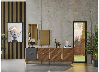 Sideboard Dresser Luxury Cabinets Dressers Living Room Wood Brown Furniture