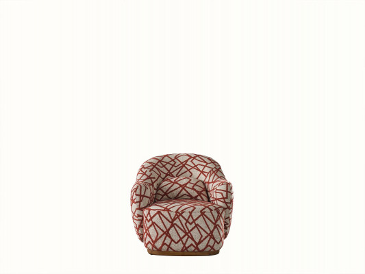 Armchair Wingback Chair Modern Fabric Living Room Polyester Orange Design