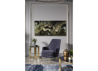 Armchair Wingback Armchair Cocktail Chair Fabric Living Room Polyester Grey Seat