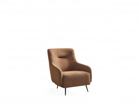 Armchair Wingback Modern Fabric Living Room Polyester Gray Design Seat New