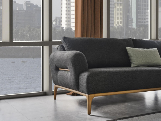 Sofa suite sofa armchair 431 seater fabric luxury gray sofas living room